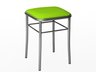 Табурет квадрат хромсалатовая