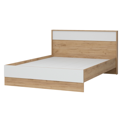 ИРИС Кровать КР02 140х200 Белый ДубКрафтЗолото