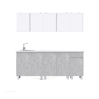 Гарнитур КГ1 2м Белый ЦементСветлый Антарес