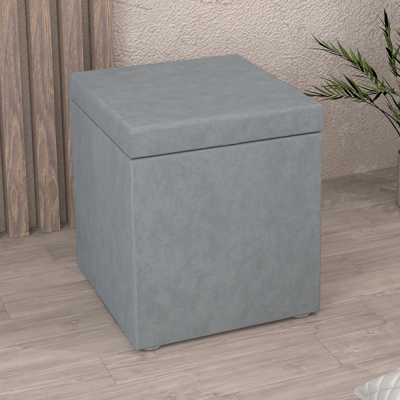 Пуф Квадрат Стальной серый