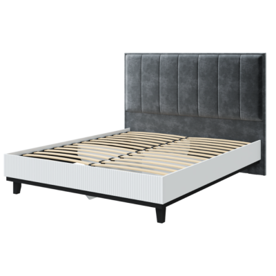 ШАРЛИЗ Кровать 1200 МЯГКАЯ Основание  Белое сияниеБелый снег1