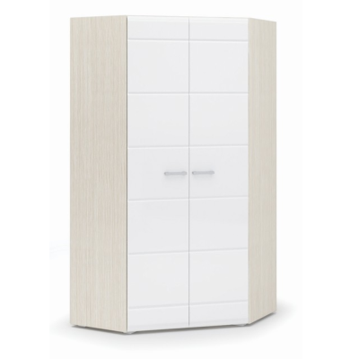 Шкаф угловой 2створчатый СИМБА белфорт белый глянец