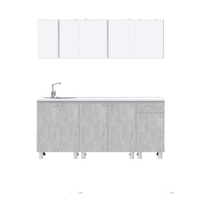 Гарнитур КГ1 1,8м Белый ЦементСветлый Антарес