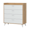 ИРИС Комод КМ-01  Белый/ Дуб Крафт Золото1