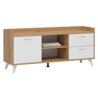 ИРИС Тумба ТВ ТБ02 Белый ДубКрафтЗолото