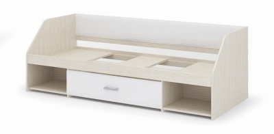 Кровать одноярусная СИМБА Белфорт Белый глянец