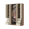 РЭЙН Шкаф 4ств. ШК03 Кашемир Дуб Крафт Табачный2
