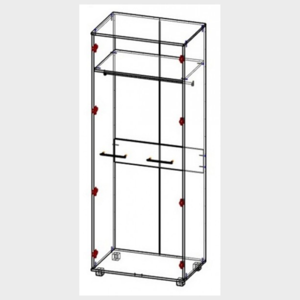 Шкаф ВЕГА М6 Дуб сонома Анкор светлый2